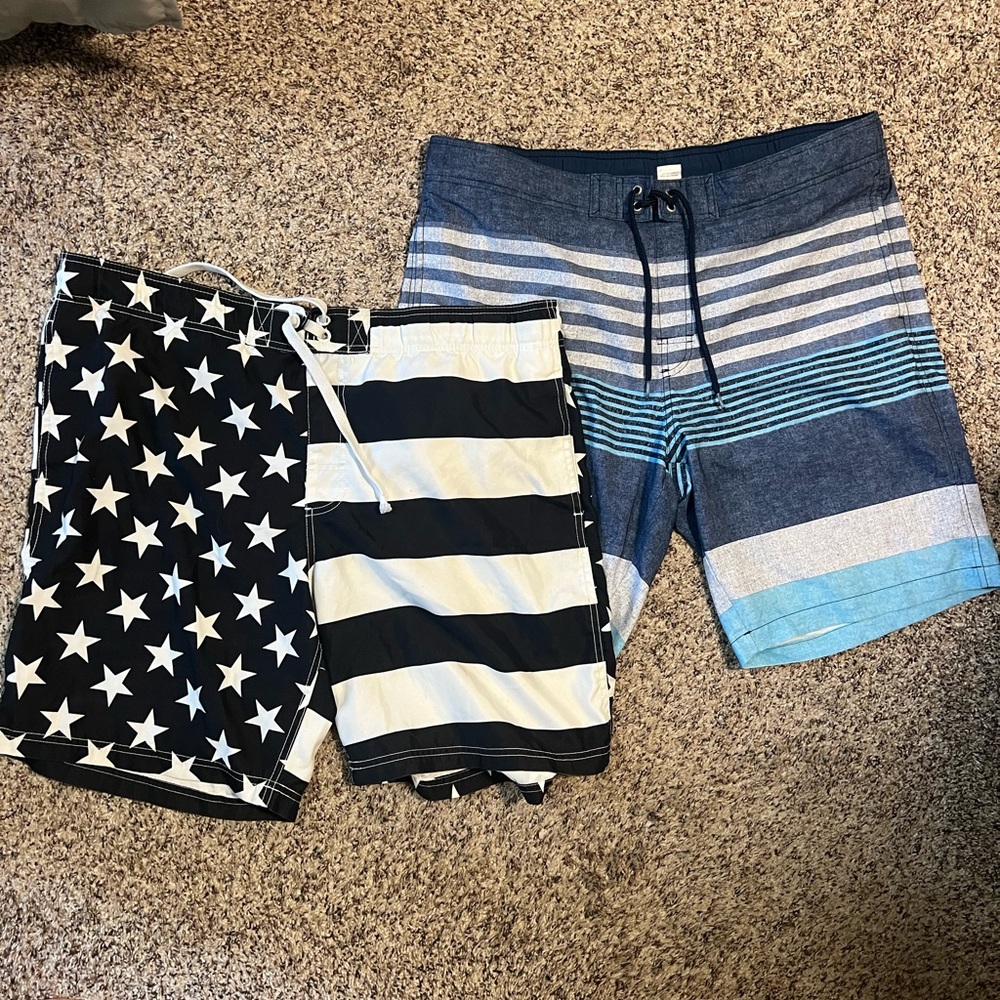Faded glory swim trunks- 2 pairs